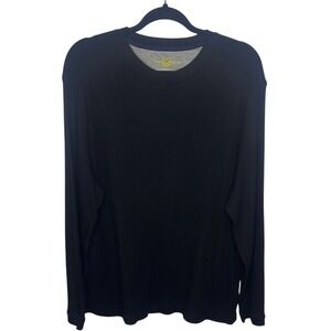 Club Room Knitted Black Long Sleeve Shirt, XXL